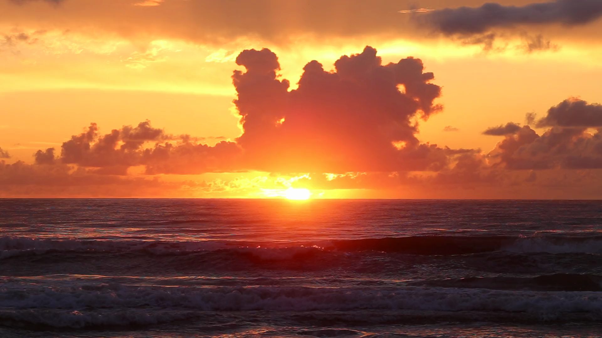 Sunset over the ocean